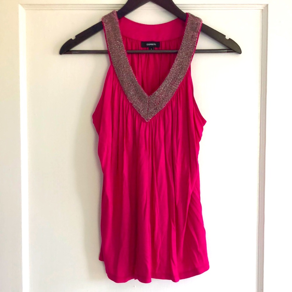 Women’s Express Size Small Beaded Neck Tank